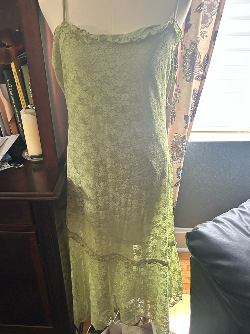 Old Navy Lace Slip Dress in Light Green